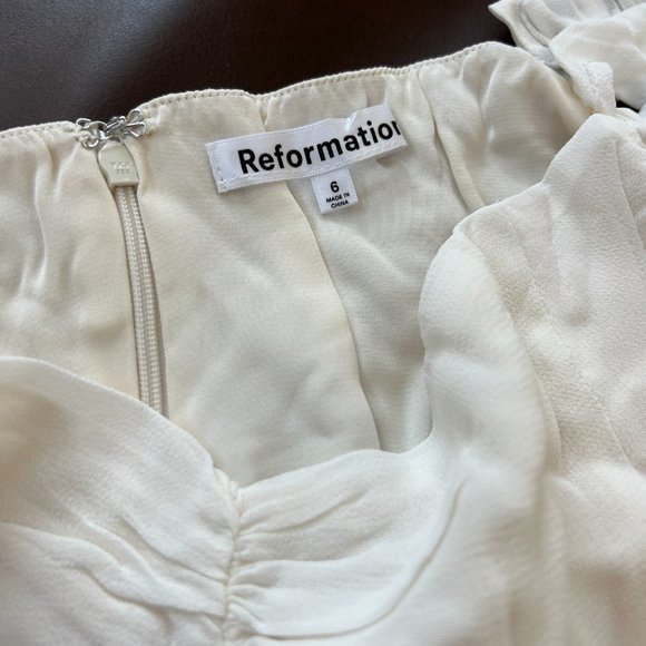 Reformation Butterfly Dress in Ivory - Picture 12 of 15